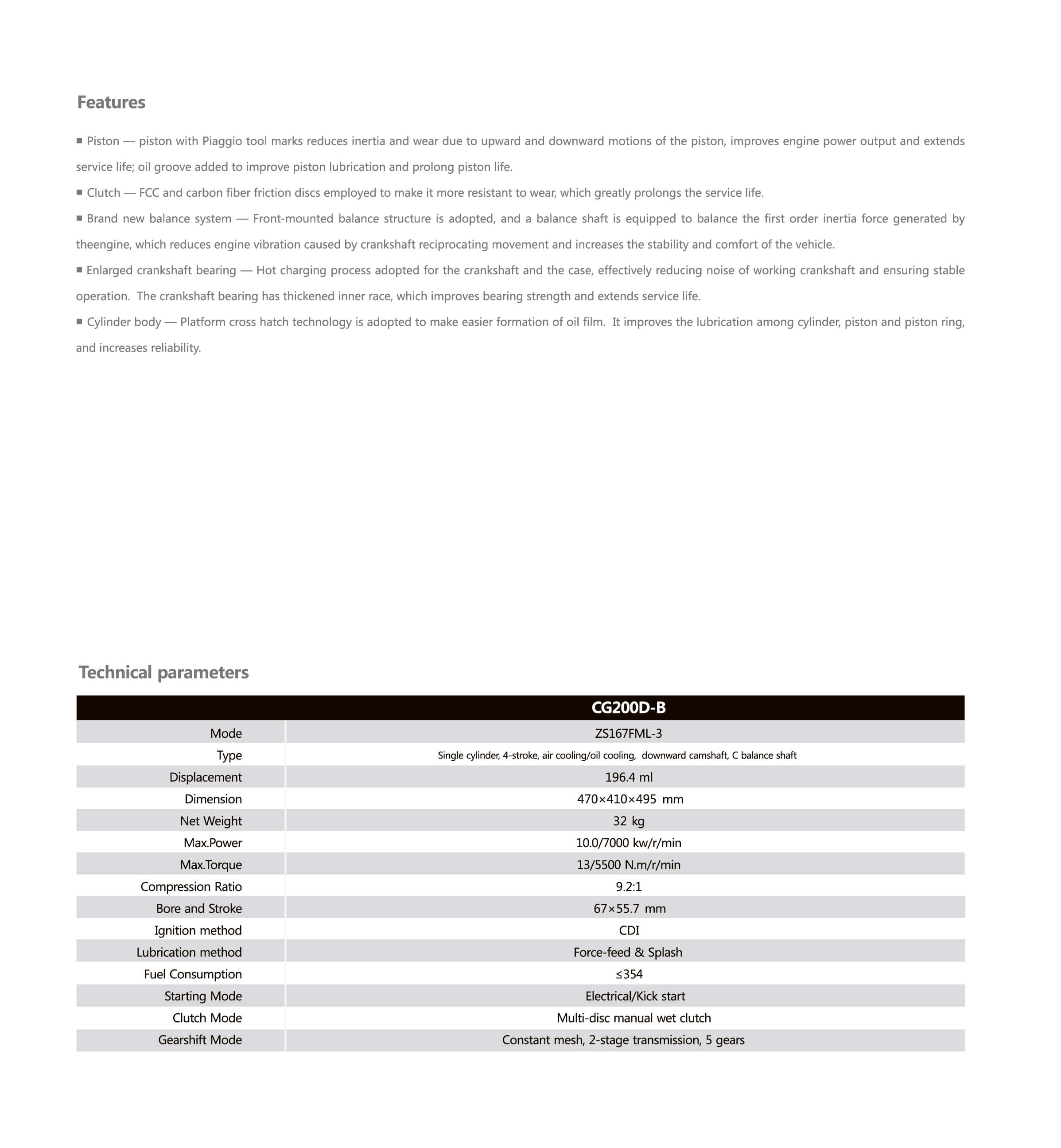 200-2 Dimensions and Performance