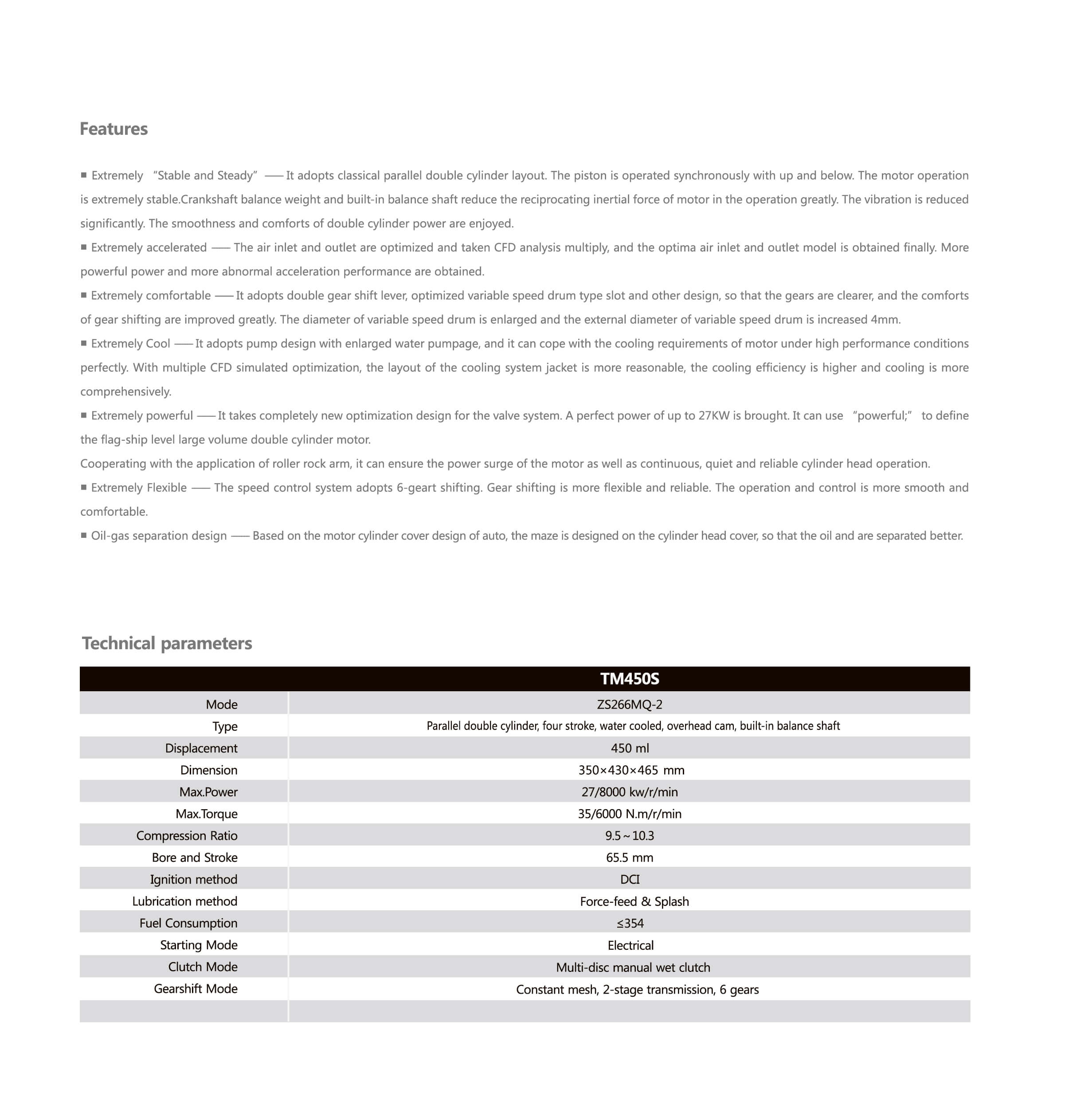 450-2 Dimensions and Performance