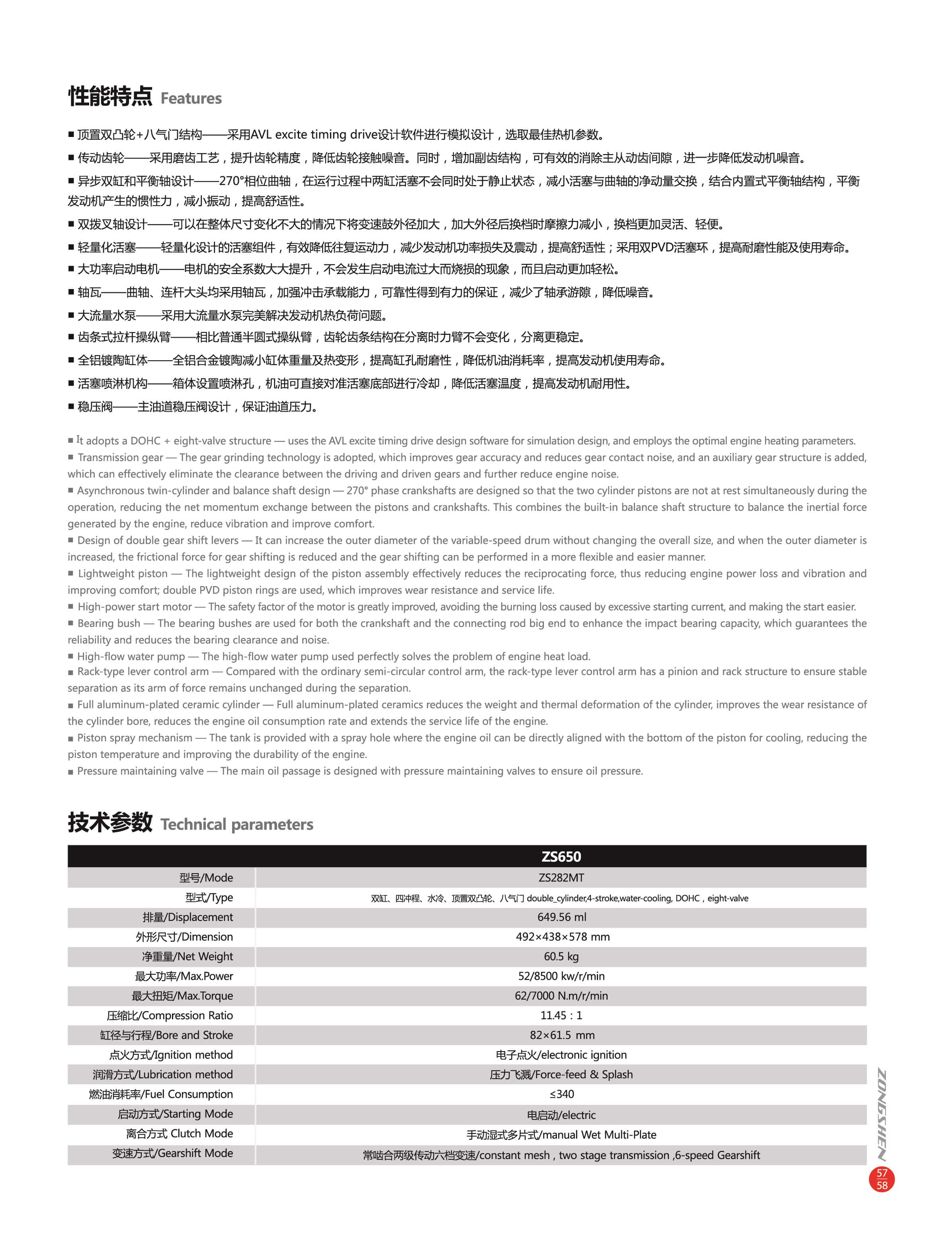 650-2 Dimensions and Performance